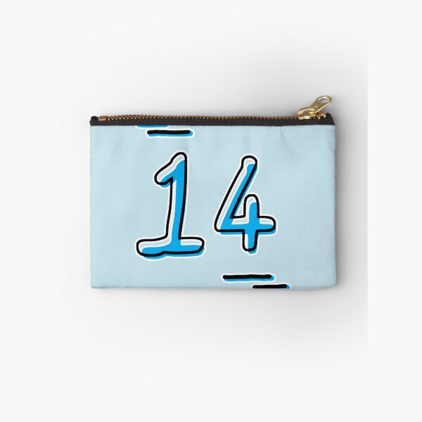 Item preview, Number 14 - Bold Blue Artistic Numeral Design designed and sold by Dyche Studio.