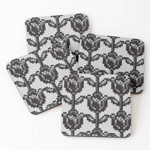 Item preview, Hand Drawn Black Pixel Flower designed and sold by Shift-Tab.