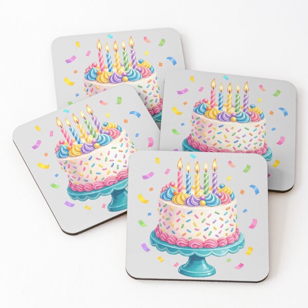Item preview, Birthday Cake With Candles and Confetti designed and sold by hattie's.