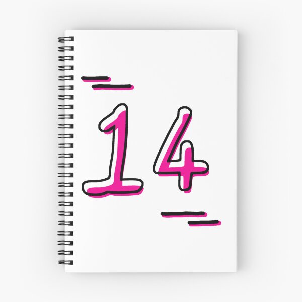 Item preview, Number 14 - Bold Pink Artistic Numeral Design designed and sold by Dyche Studio.