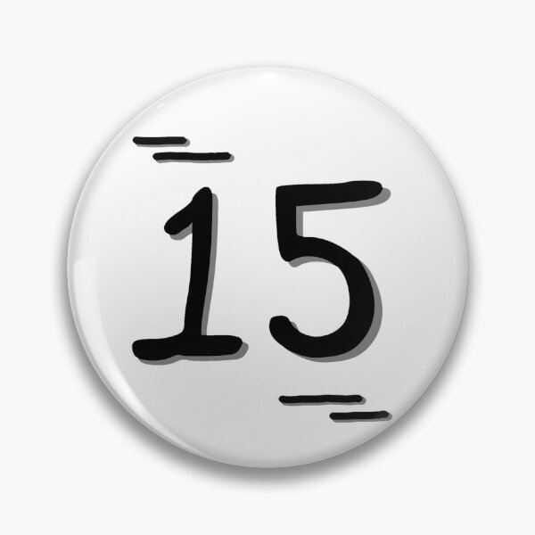 Item preview, Number 15 - Bold Black Artistic Numeral Design designed and sold by Dyche Studio.