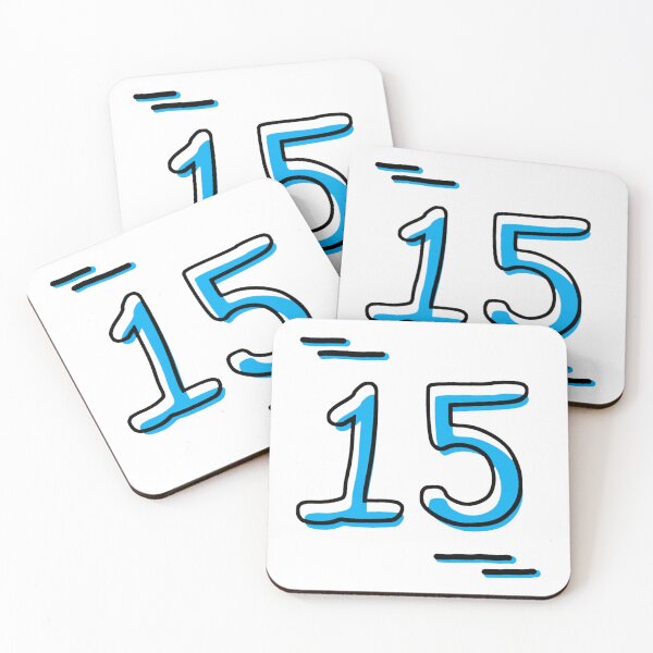 Item preview, Number 15 - Bold Blue Artistic Numeral Design designed and sold by Dyche Studio.