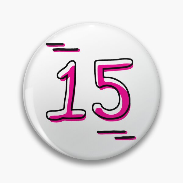 Item preview, Number 15 - Bold Pink Artistic Numeral Design designed and sold by Dyche Studio.
