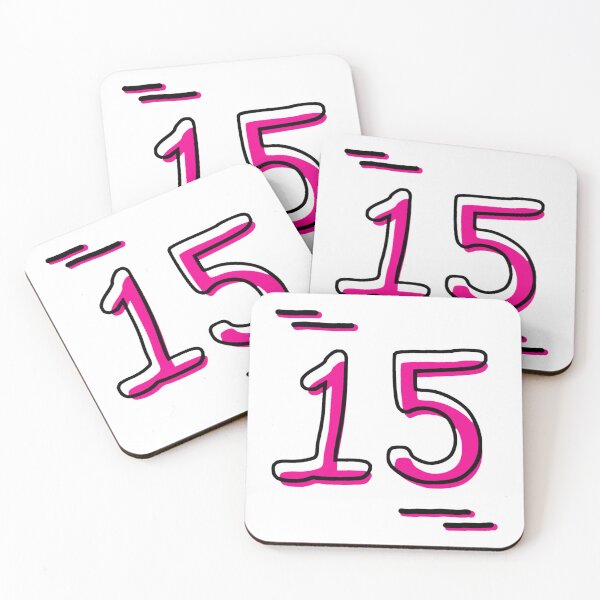 Item preview, Number 15 - Bold Pink Artistic Numeral Design designed and sold by Dyche Studio.