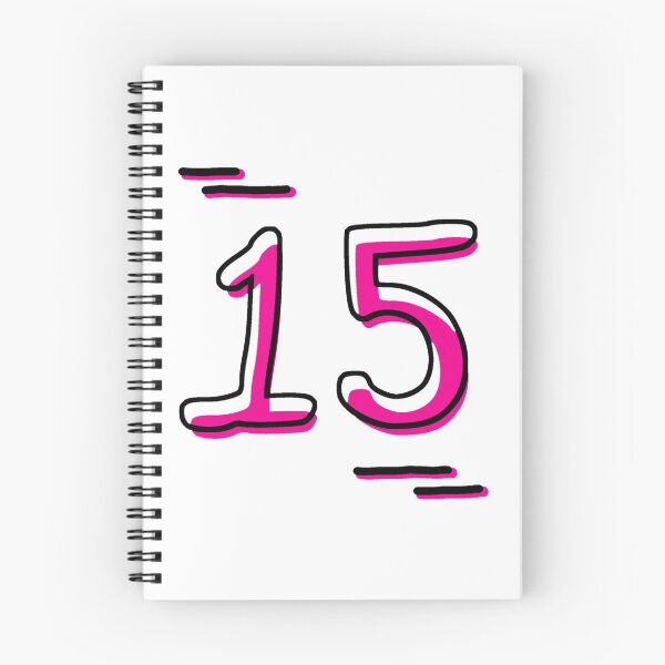 Item preview, Number 15 - Bold Pink Artistic Numeral Design designed and sold by Dyche Studio.