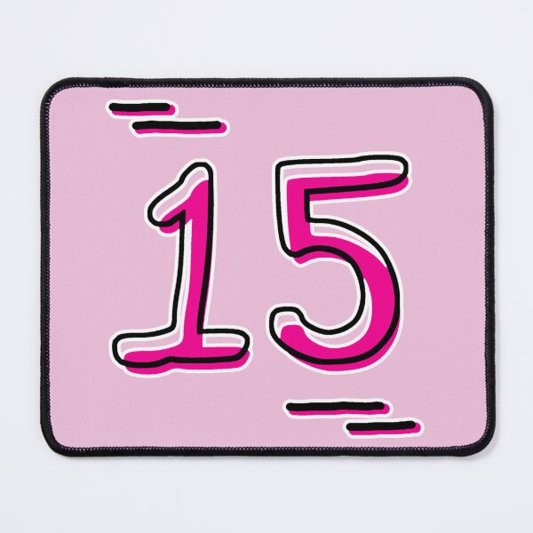 Item preview, Number 15 - Bold Pink Artistic Numeral Design designed and sold by Dyche Studio.