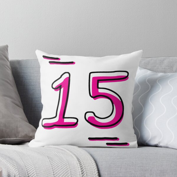 Item preview, Number 15 - Bold Pink Artistic Numeral Design designed and sold by Dyche Studio.