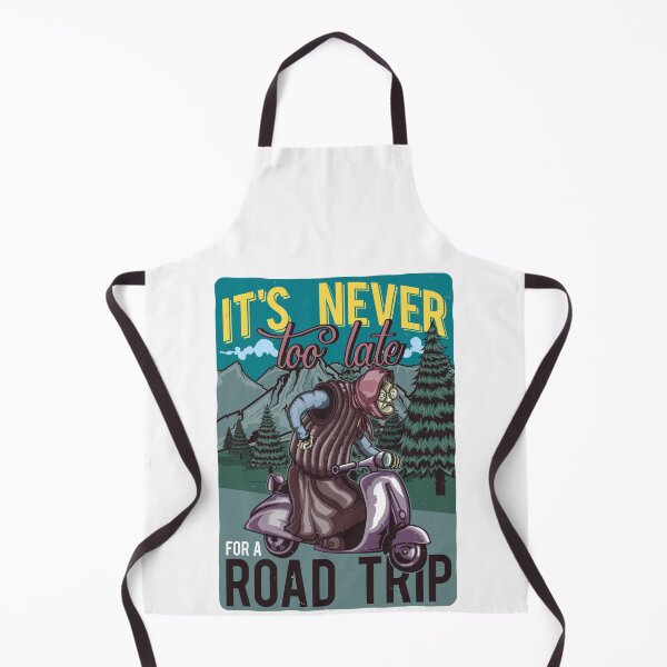 Item preview, It's Never Too Late Road Trip Scooter Illustration designed and sold by DesignByUmza.