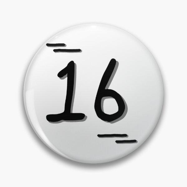 Item preview, Number 16 - Bold Black Artistic Numeral Design designed and sold by Dyche Studio.