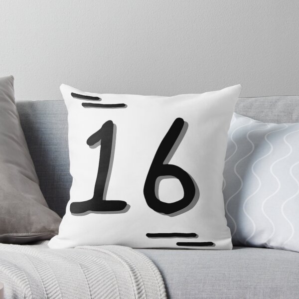 Item preview, Number 16 - Bold Black Artistic Numeral Design designed and sold by Dyche Studio.