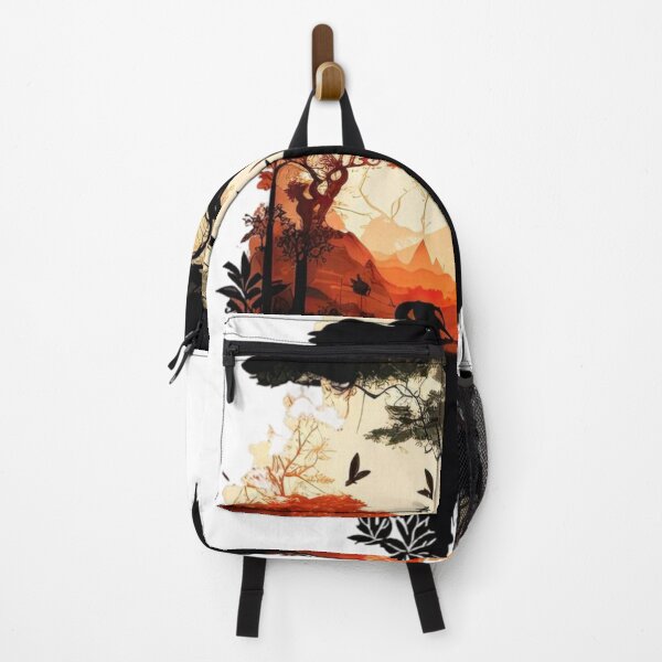 Item preview, Autumn Wanderer – Japanese Nature & Sunset Silhouette designed and sold by aloksahu123.