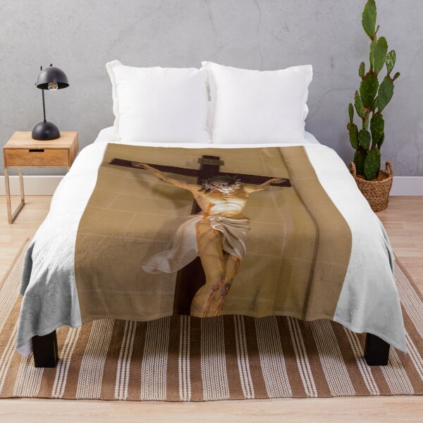 Item preview, Jesus Crucifix Statue On Cross In Church Interior Depicting Crucifixion And Religious Suffering designed and sold by Nmallia.