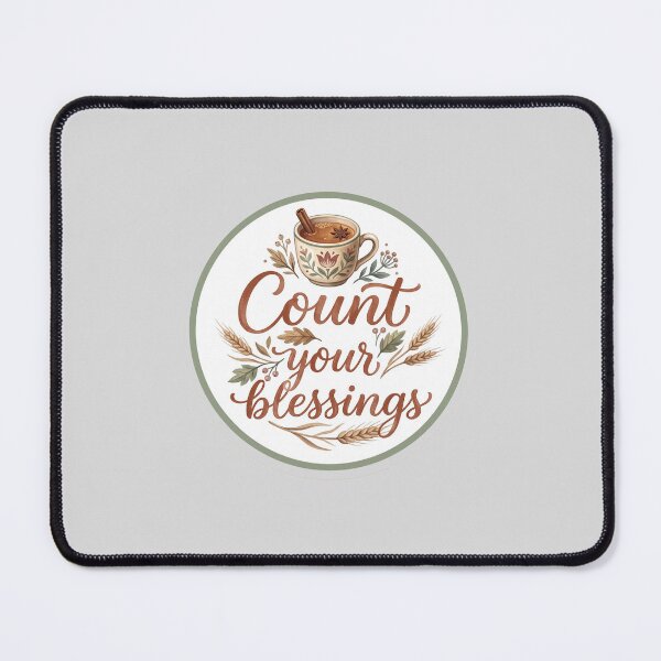 Item preview, Count Your Blessings Chai Mug Badge designed and sold by hattie's.