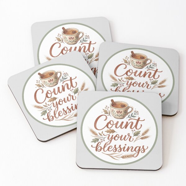 Item preview, Count Your Blessings Chai Mug Badge designed and sold by hattie's.