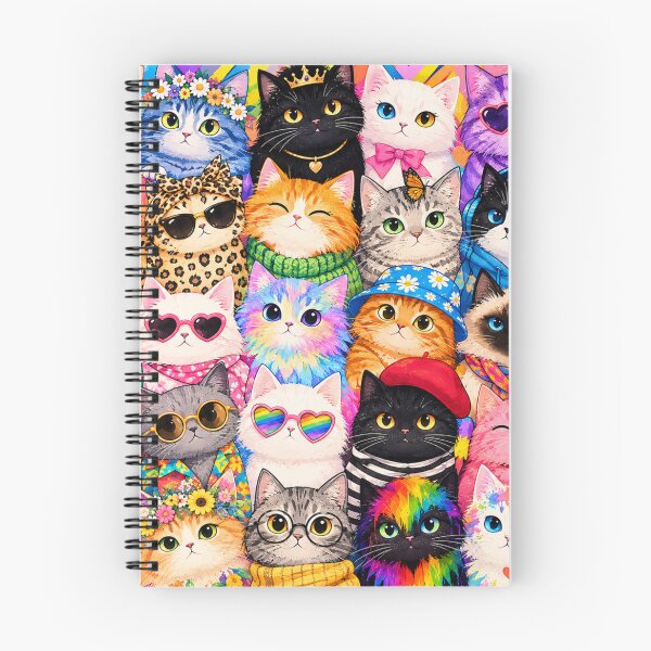 Item preview, Colorful Cat Collection – Cute Nordic, Retro, Pastel, Tropical & Rainbow Feline Pattern designed and sold by Aramdesing.