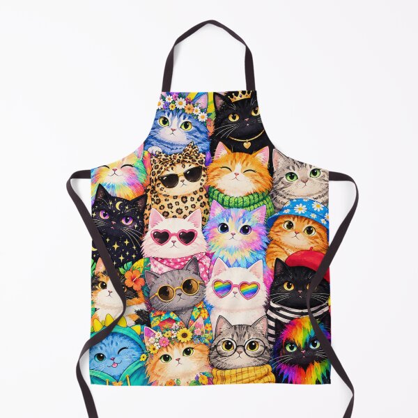 Item preview, Colorful Cat Collection – Cute Nordic, Retro, Pastel, Tropical & Rainbow Feline Pattern designed and sold by Aramdesing.