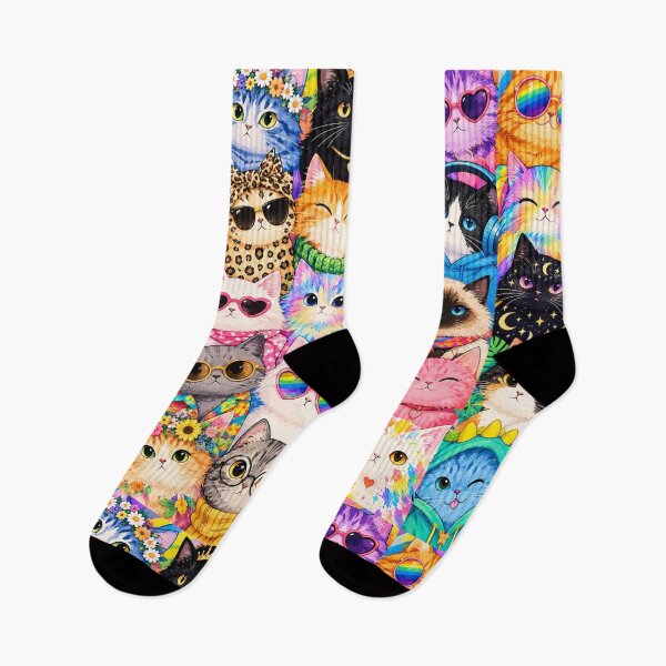 Item preview, Colorful Cat Collection – Cute Nordic, Retro, Pastel, Tropical & Rainbow Feline Pattern designed and sold by Aramdesing.