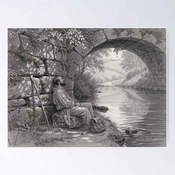 Item preview, Pilgrim at rest (on the Way of St. James) designed and sold by jefboutique6150.