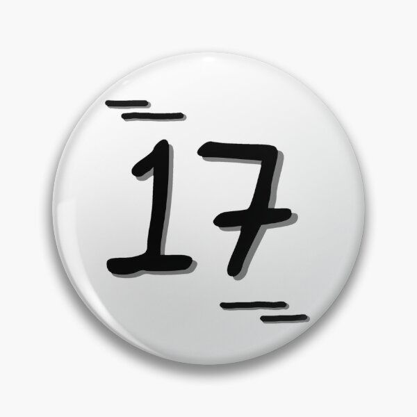 Item preview, Number 17 - Bold Black Artistic Numeral Design designed and sold by Dyche Studio.