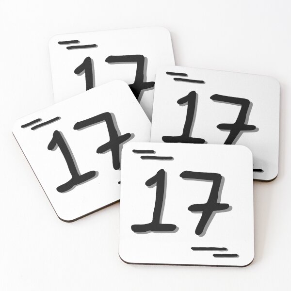 Item preview, Number 17 - Bold Black Artistic Numeral Design designed and sold by Dyche Studio.
