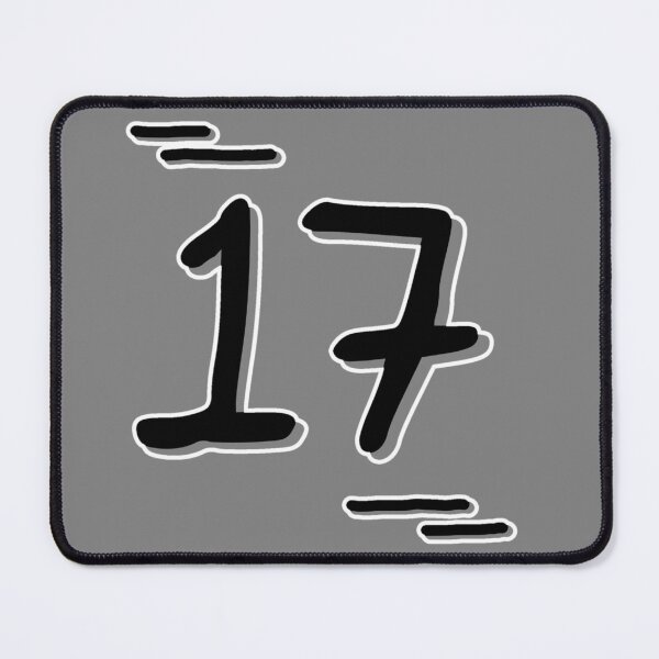 Item preview, Number 17 - Bold Black Artistic Numeral Design designed and sold by Dyche Studio.
