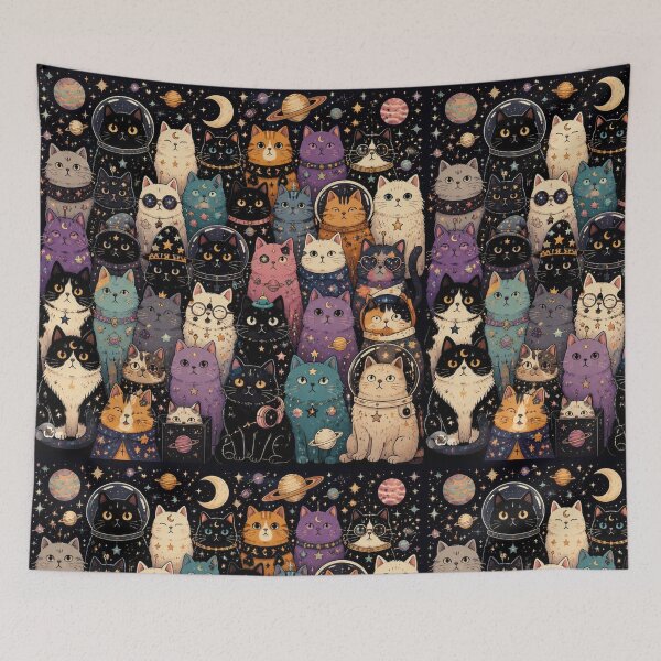 Item preview, Cute Nordic Tropical & Rainbow Feline Pattern designed and sold by Aramdesing.