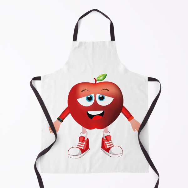 Item preview, Satisfied Red Apple Animated Character - Boy Version designed and sold by ExpressiveToon.