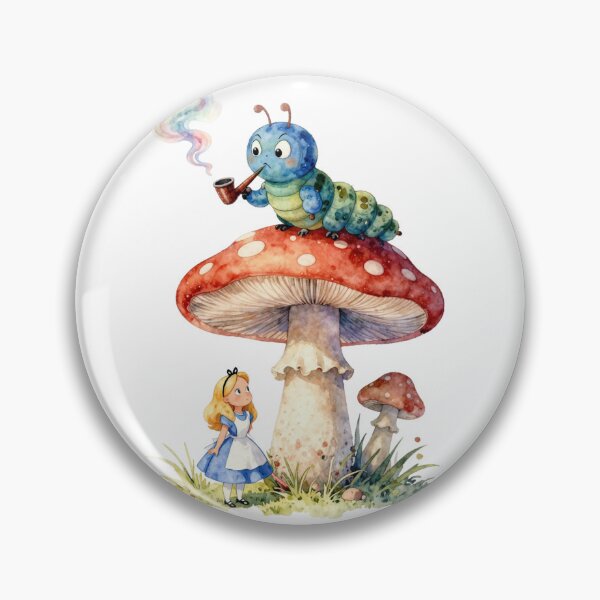 Item preview, Alice and the Caterpillar Watercolor Wonderland Art designed and sold by WildArtIT.