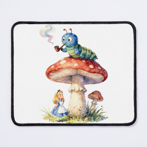 Item preview, Alice and the Caterpillar Watercolor Wonderland Art designed and sold by WildArtIT.