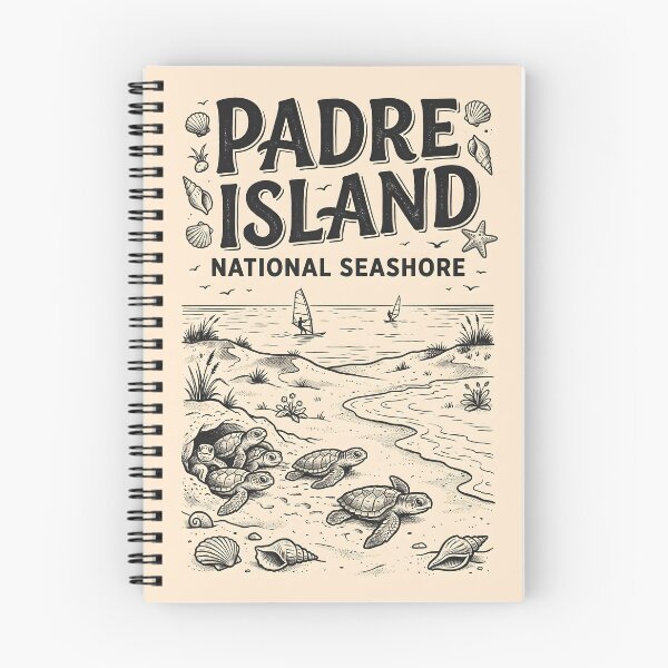 Item preview, Padre Island National Seashore Sea Turtle Hatchling and Beach Life Poster Print designed and sold by Wild Places Paper Co..