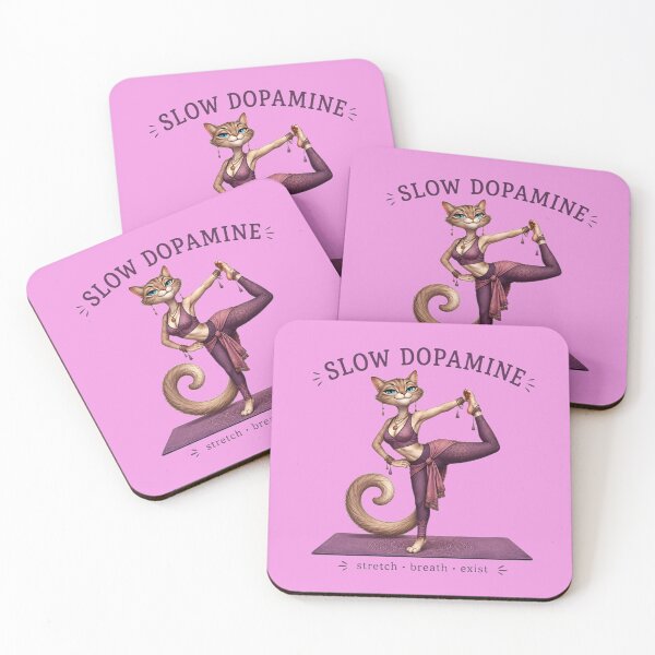 Item preview, Slow Dopamine Yoga Cat designed and sold by flashARTstudio.