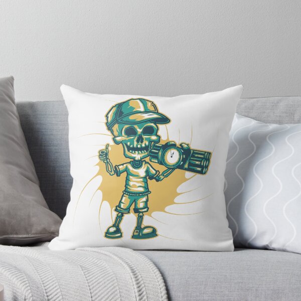 Item preview, Cool Skeleton Holding Time Bomb Illustration designed and sold by DesignByUmza.