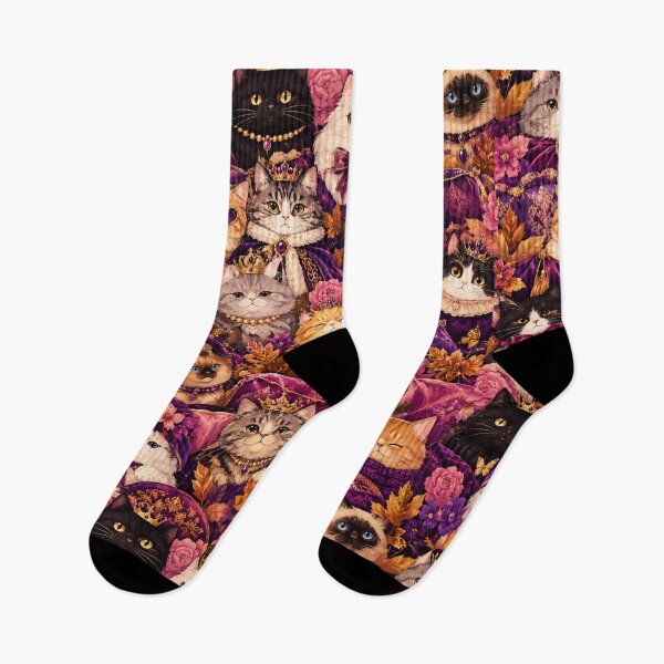 Item preview, Cute Cat Wonderland – Colorful Nordic Tropical & Rainbow Cat Pattern designed and sold by Aramdesing.