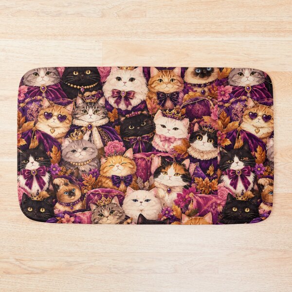 Item preview, Cute Cat Wonderland – Colorful Nordic Tropical & Rainbow Cat Pattern designed and sold by Aramdesing.