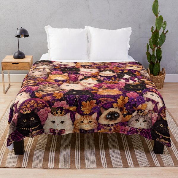 Item preview, Cute Cat Wonderland – Colorful Nordic Tropical & Rainbow Cat Pattern designed and sold by Aramdesing.
