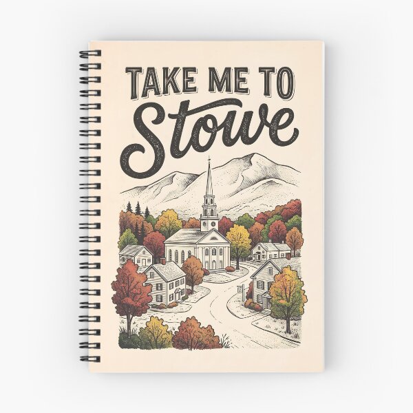 Item preview, Take Me to Stowe Vermont Vintage Travel Poster Print designed and sold by Wild Places Paper Co..