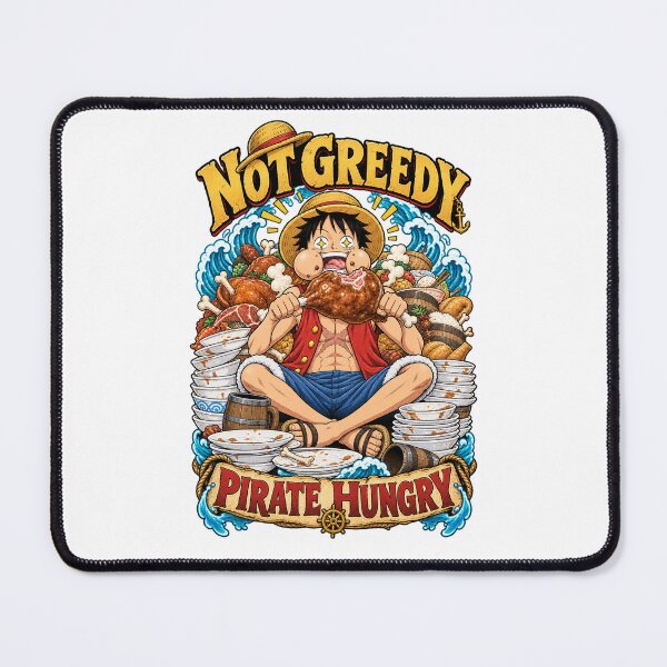 Item preview, Hungry Luffy – Not Greedy Pirate Hungry designed and sold by Univers-shop.
