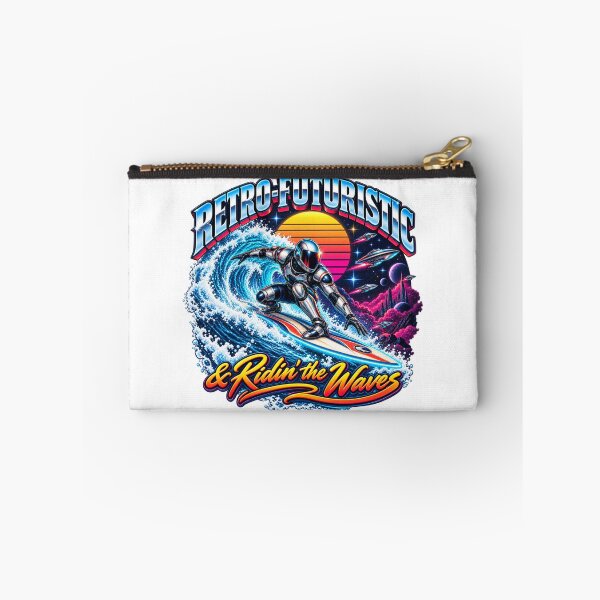 Item preview, Retro Futuristic Space Surfer Waves designed and sold by Dresut.