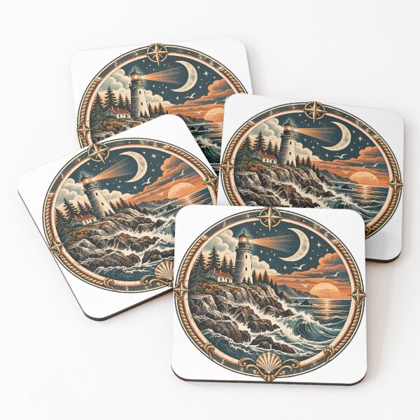 Item preview, Coastal Expedition Vintage Heritage Badge designed and sold by Xuni Studio.