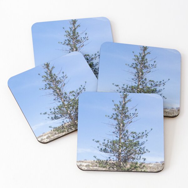 Item preview, Solitary Pine Tree Against Clear Blue Sky Over Rocky Mediterranean Hillside Landscape designed and sold by Nmallia.