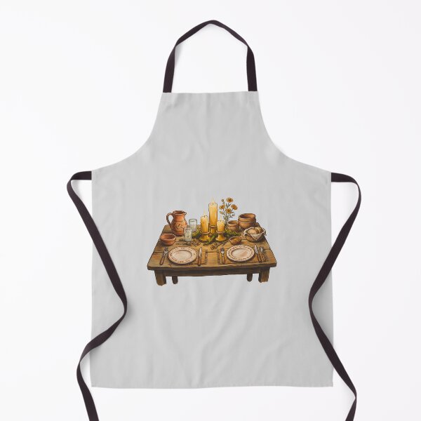 Item preview, Rustic Candlelit Autumn Dinner Table Art designed and sold by hattie's.