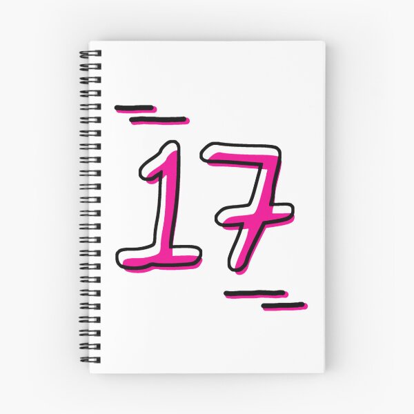 Item preview, Number 17 - Bold Pink Artistic Numeral Design designed and sold by Dyche Studio.