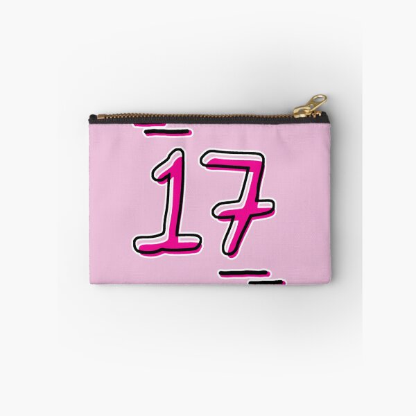 Item preview, Number 17 - Bold Pink Artistic Numeral Design designed and sold by Dyche Studio.