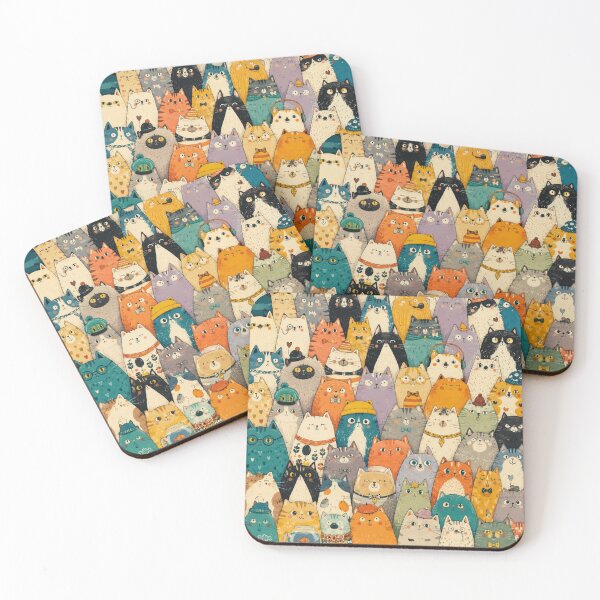 Item preview, Colorful Nordic Tropical & Rainbow Cat Pattern designed and sold by Aramdesing.