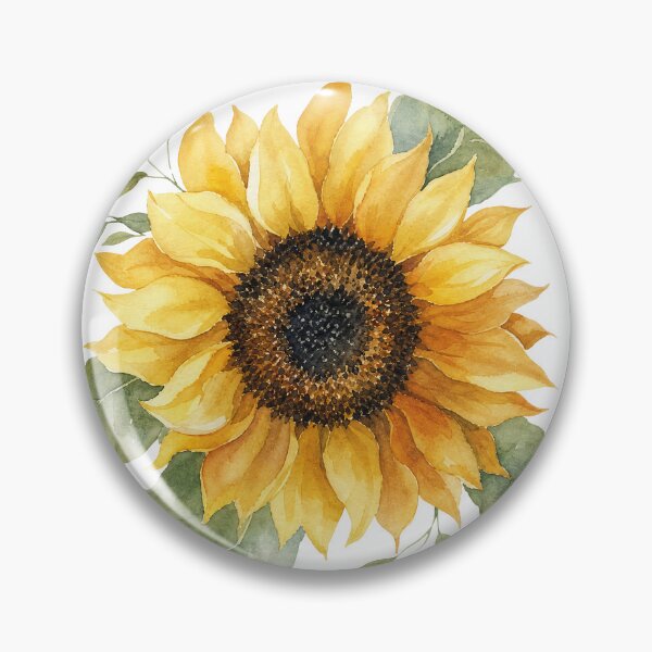 Item preview, Cottagecore Watercolor Painted Sunflower Aesthetic Botanical Art HD Store designed and sold by bard-art.