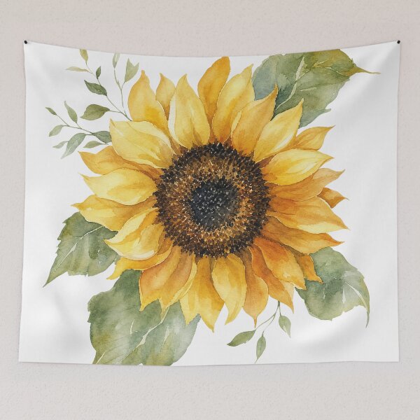 Item preview, Cottagecore Watercolor Painted Sunflower Aesthetic Botanical Art HD Store designed and sold by bard-art.