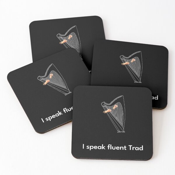 Item preview, I speak fluent Trad Harp White designed and sold by TraDArt.