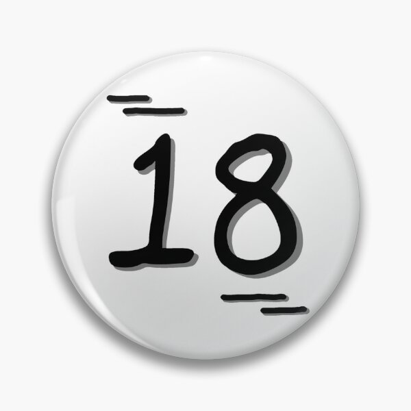 Item preview, Number 18 - Bold Black Artistic Numeral Design designed and sold by Dyche Studio.