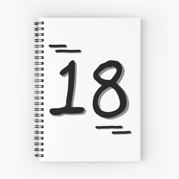 Item preview, Number 18 - Bold Black Artistic Numeral Design designed and sold by Dyche Studio.