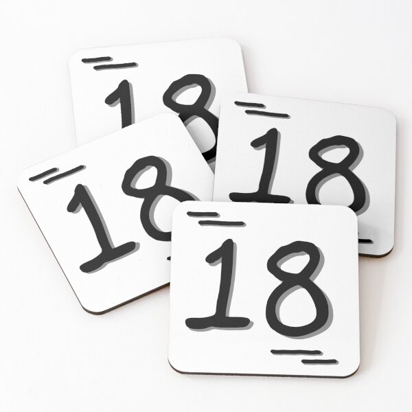 Item preview, Number 18 - Bold Black Artistic Numeral Design designed and sold by Dyche Studio.